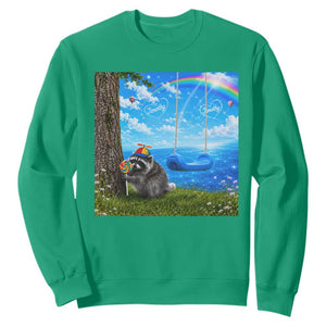 Jimothy Raccoon Dreamcore Sweatshirt Seattle Trash Panda Gen Z Humor Rainbow Aesthetic