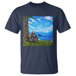 Jimothy Raccoon Dreamcore T Shirt Seattle Trash Panda Gen Z Humor Rainbow Aesthetic