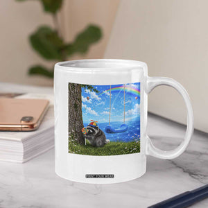Jimothy Raccoon Dreamcore Coffee Mug Seattle Trash Panda Gen Z Humor Rainbow Aesthetic