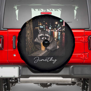 Jimothy Raccoon Drinking Iced Coffee Night City Aesthetic Spare Tire Cover