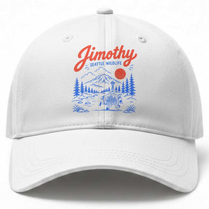 Jimothy Seattle Raccoon Baseball Cap Vintage Graphic Viral Short Spine Trash Panda Wildlife