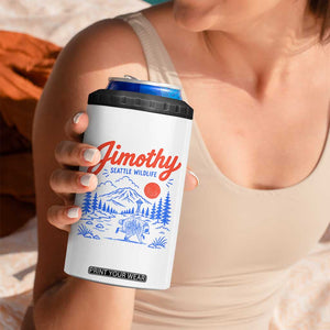 Jimothy Seattle Raccoon 4 in 1 Can Cooler Tumbler Vintage Graphic Viral Short Spine Trash Panda Wildlife