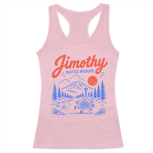 Jimothy Seattle Raccoon Racerback Tank Top Vintage Graphic Viral Short Spine Trash Panda Wildlife