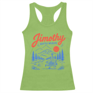Jimothy Seattle Raccoon Racerback Tank Top Vintage Graphic Viral Short Spine Trash Panda Wildlife