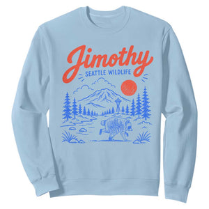 Jimothy Seattle Raccoon Sweatshirt Vintage Graphic Viral Short Spine Trash Panda Wildlife