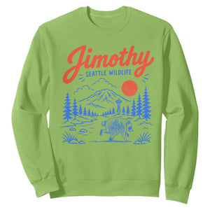 Jimothy Seattle Raccoon Sweatshirt Vintage Graphic Viral Short Spine Trash Panda Wildlife