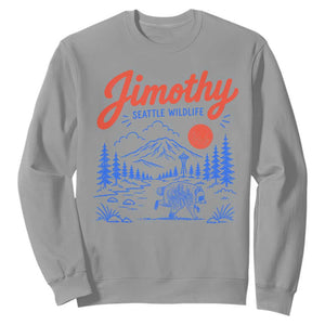 Jimothy Seattle Raccoon Sweatshirt Vintage Graphic Viral Short Spine Trash Panda Wildlife