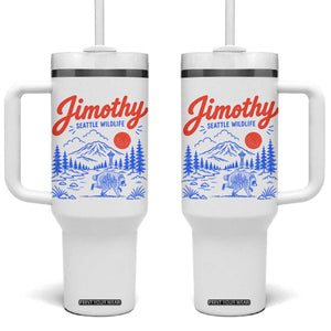 Jimothy Seattle Raccoon Tumbler With Handle Vintage Graphic Viral Short Spine Trash Panda Wildlife