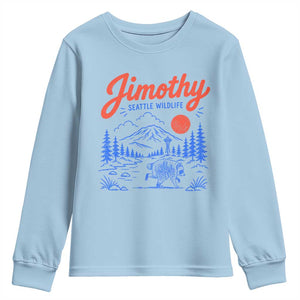 Jimothy Seattle Raccoon Youth Sweatshirt Vintage Graphic Viral Short Spine Trash Panda Wildlife
