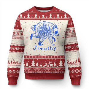 Jimothy Viral Raccoon Ugly Christmas Sweater Funny Trash Panda Wildlife