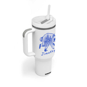 Jimothy Viral Raccoon Tumbler With Handle Funny Trash Panda Wildlife