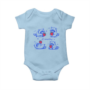 Funny Jimothy Viral Raccoon Baby Onesie Cute Baby Trash Panda Strawberry