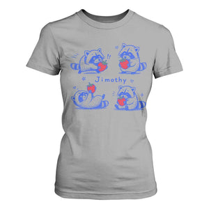 Funny Jimothy Viral Raccoon T Shirt For Women Cute Baby Trash Panda Strawberry