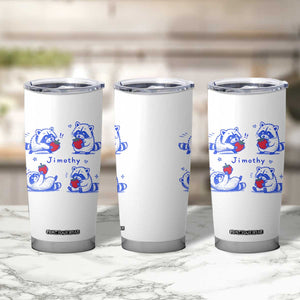 Funny Jimothy Viral Raccoon Tumbler Cup Cute Baby Trash Panda Strawberry
