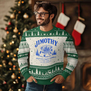 Jimothy Viral Raccoon From Seattle Ugly Christmas Sweater Funny Trash Panda Wildlife Seattle Feral Legend