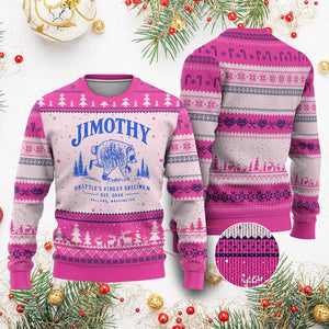 Jimothy Viral Raccoon From Seattle Ugly Christmas Sweater Funny Trash Panda Wildlife Seattle Feral Legend