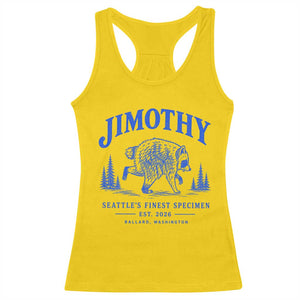 Jimothy Viral Raccoon From Seattle Racerback Tank Top Funny Trash Panda Wildlife Seattle Feral Legend