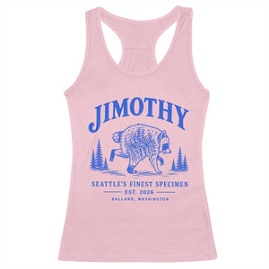 Jimothy Viral Raccoon From Seattle Racerback Tank Top Funny Trash Panda Wildlife Seattle Feral Legend
