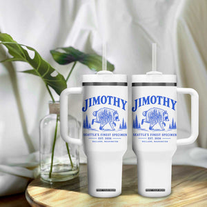 Jimothy Viral Raccoon From Seattle Tumbler With Handle Funny Trash Panda Wildlife Seattle Feral Legend