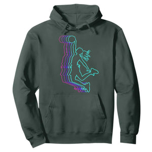 Basketball Girl Hoodie Player Slam Dunk Teens Girls TS10 Dark Forest Green Print Your Wear