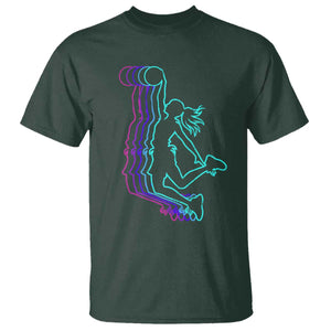 Basketball Girl T Shirt Player Slam Dunk Teens Girls TS10 Dark Forest Green Print Your Wear