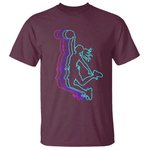 Basketball Girl T Shirt Player Slam Dunk Teens Girls TS10 Maroon Print Your Wear