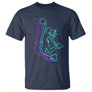 Basketball Girl T Shirt Player Slam Dunk Teens Girls TS10 Navy Print Your Wear