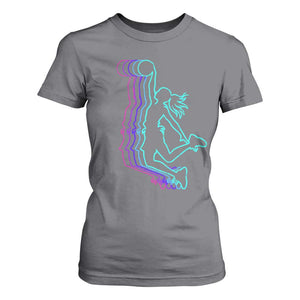 Basketball Girl T Shirt For Women Player Slam Dunk Teens Girls TS10 Charcoal Print Your Wear