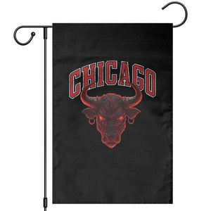 Retro Chicago Garden Flag Bulls Mascot Team Spirit Vintage Basketball Fan TS10 Black Print Your Wear