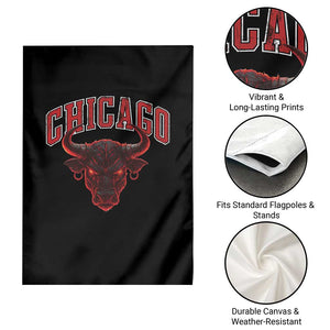 Retro Chicago Garden Flag Bulls Mascot Team Spirit Vintage Basketball Fan TS10 Print Your Wear