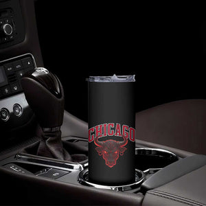 Retro Chicago Skinny Tumbler Bulls Mascot Team Spirit Vintage Basketball Fan TS10 Print Your Wear