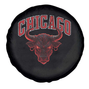Retro Chicago Spare Tire Cover Bulls Mascot Team Spirit Vintage Basketball Fan TS10 Print Your Wear