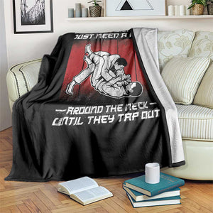 Brazilian Jiu Jitsu Throw Blanket Some People Just Need A Hug Vintage BJJ TS10 Print Your Wear