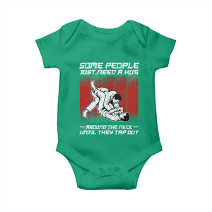 Brazilian Jiu Jitsu Baby Onesie Some People Just Need A Hug Vintage BJJ TS10 Irish Green Print Your Wear
