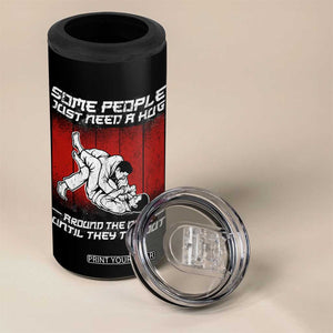 Brazilian Jiu Jitsu 4 in 1 Can Cooler Tumbler Some People Just Need A Hug Vintage BJJ TS10 Print Your Wear