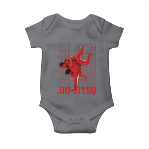 Brazilian Jiu Jitsu Baby Onesie BJJ Distressed TS10 Charcoal Print Your Wear