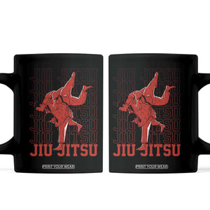 Brazilian Jiu Jitsu Coffee Mug BJJ Distressed TS10 Black Print Your Wear