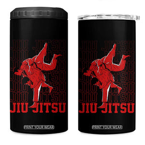 Brazilian Jiu Jitsu 4 in 1 Can Cooler Tumbler BJJ Distressed TS10 One Size: 16 oz Black Print Your Wear