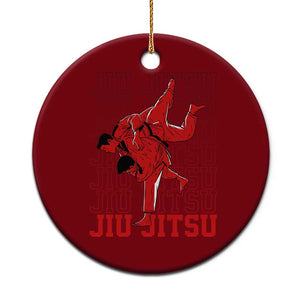 Brazilian Jiu Jitsu Ceramic Ornament BJJ Distressed TS10 1pc Red Print Your Wear