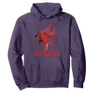 Brazilian Jiu Jitsu Hoodie BJJ Distressed TS10 Purple Print Your Wear