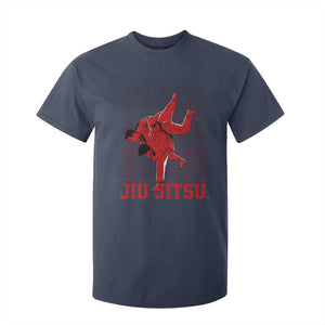 Brazilian Jiu Jitsu T Shirt For Kid BJJ Distressed TS10 Navy Print Your Wear