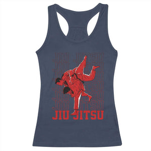 Brazilian Jiu Jitsu Racerback Tank Top BJJ Distressed TS10 Navy Print Your Wear