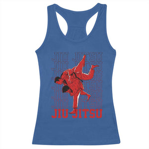 Brazilian Jiu Jitsu Racerback Tank Top BJJ Distressed TS10 Royal Blue Print Your Wear