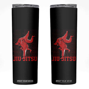 Brazilian Jiu Jitsu Skinny Tumbler BJJ Distressed TS10 Black Print Your Wear