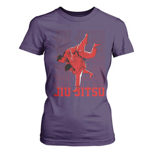 Brazilian Jiu Jitsu T Shirt For Women BJJ Distressed TS10 Purple Print Your Wear