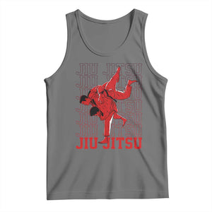 Brazilian Jiu Jitsu Tank Top BJJ Distressed TS10 Black Heather Print Your Wear