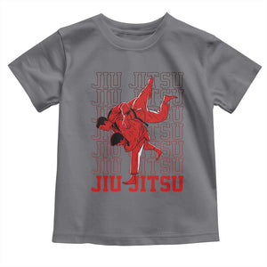 Brazilian Jiu Jitsu Toddler T Shirt BJJ Distressed TS10 Charcoal Print Your Wear