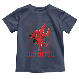 Brazilian Jiu Jitsu Toddler T Shirt BJJ Distressed TS10 Navy Print Your Wear