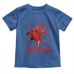 Brazilian Jiu Jitsu Toddler T Shirt BJJ Distressed TS10 Royal Blue Print Your Wear