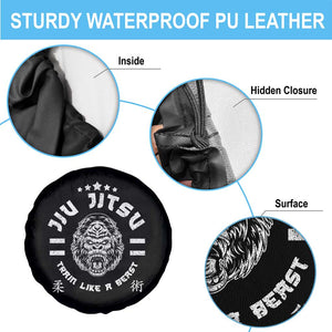 Brazilian Jiu Jitsu Spare Tire Cover Train Like A Beast Vintage BJJ Grappling Gorilla TS10 Print Your Wear